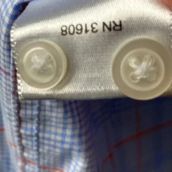 JOS.A.BANK TRADITIONAL FIT MENS SIZE 2X BLUE PLAID LONG SLEEVE SHIRT 100% COTTON - Picture 10 of 12